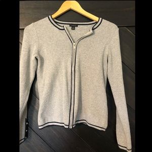 Ann Taylor Factory Zip Front Cardigan